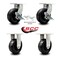 Service Caster 8 Inch Heavy Duty Phenolic Wheel Caster Swivel Lock and Brake 2 Rigid SCC, 2PK SCC-KP92S830-PHR-SLB-BSL-2-R-2 - alternate 1